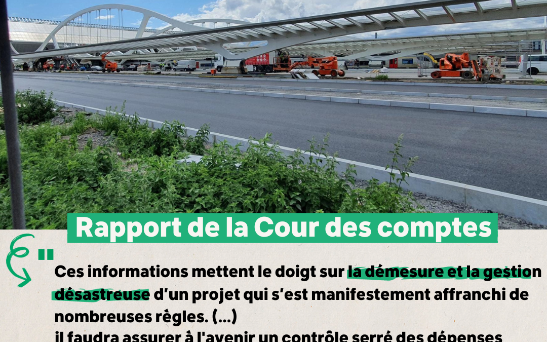 Rapport de la Cour des comptes sur la gare de Mons : Tirer les leçons de la gabegie montoise pour assurer l’avenir du rail